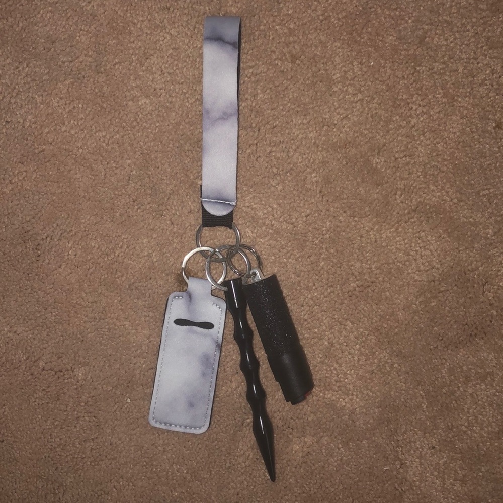Marbled Grey Keychain